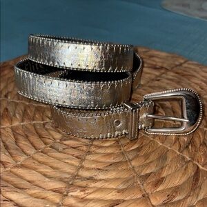 Vintage Elite Metallic Gold and Silver Women's Belt L